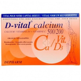 D-Vital Calcium 500/200 40 Sachets Orange