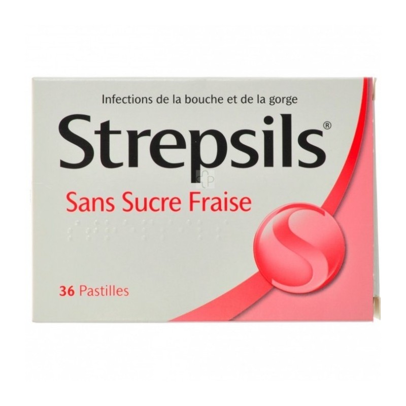 Strepsils pastilles, soulagement rapide du mal de gorge, Miel et citron 36  pastilles 